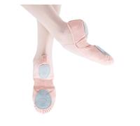 Stretch Canvas Ballet Dance Shoes Slippers Split Soft Sole Ballerina Cotton Elastic Fabric Belly Training Jazz Gym Yoga Exercise(Candy Pink,35)