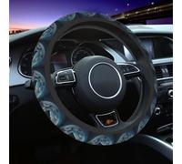 Stretch Car Steering Wheel Cover for Women Men 15 Inch Moon Wolf Warrior Decor Accessories for Auto SUV Sedan Van Truck