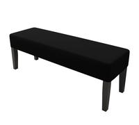 Stretch Chair Bench Seat Cover Protector for Dining Living Room Bedroom, Multiple Sizes Washable Chair Slipcovers with Elastic Band (XL: 170cm-190cm,Black)