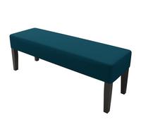 Stretch Chair Bench Seat Cover Protector for Dining Living Room Bedroom, Multiple Sizes Washable Chair Slipcovers with Elastic Band (L: 160cm-180cm,Green-blue)