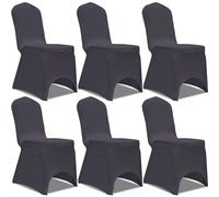 Stretch Chair Cover 6 pcs Anthracite