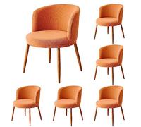 Stretch Chair Covers, 6-Pack, Low Back Elastic Slipcovers for Dining Room, Office,- Thickened Design for Easy Makeup and Enhanced Protection