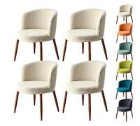 Stretch Chair Covers, 6-Pack, Low Back Elastic Slipcovers for Dining Room, Office,- Thickened Design for Easy Makeup and Enhanced Protection