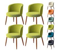 Stretch Chair Covers, 6-Pack, Low Back Elastic Slipcovers for Dining Room, Office,- Thickened Design for Easy Makeup and Enhanced Protection