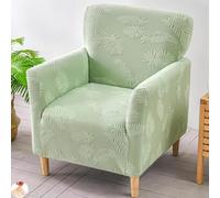 Stretch Chair Covers， Universal Chair Covers，Anti-Slip Furniture conservation Covers，Armchair Cover，Removable Chair Slipcovers， Printed Chair Covers ，for Dogs Pets Home Living Room Decor(Green)