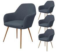 Stretch Chair Covers with Armrests Washable Spandex Checkered Dining Chair Slipcovers Modern Dark Gray Set of 4 Furniture Protection & Decoration