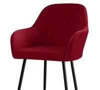 Stretch Chair Covers with Boner Backrest Universal Armchair Slipcovers 2/4/6 Pack Dining Chair Protector with Chair Leg Caps Red PerfectHome Decor