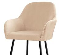 Stretch Chair Covers with Bonnet Backrest Universal Dining Chair Slipcovers with Chair Leg Caps 2/4/6 Pack Armchair CoversEasy Remand Cleaning