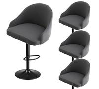 Stretch Chair Seat Covers, Bar Stools Cover,Short Back Chair Cover, Swivel Chair Slipcovers with Back, Stretch Bar Stool Chair Slipcovers with Round Backs Arms Curved Accent,Counter Bar Stool Cover f