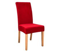 Stretch Chair Slipcovers for Dining Room 6pcs Red Chair Covers Universal Fit Elastic Fabric Machine Washable Protects Against Stains and Wear