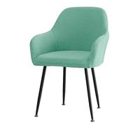Stretch Chair Slipcovers set of 2 4 6 Dining Chair Protector,Curved Back Accent Computer Chair Cover Modern Arc Shaped Armrest Counter Stools Covers Chair Slipcover ( Color : Pea green , Size : Set of