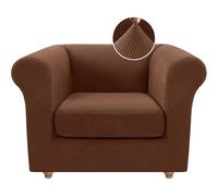 Stretch Chesterfield Sofa Cover with Separate Cushion Covers Thick Fabric Elegant Caffè Leggero Perfect for Living Room Furniture 2-Seater Protector
