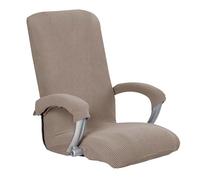 Stretch Computer High Back Chair Cover Office Chair Cover with 2 Arm Covers,Universal Rotating Chair Cover Thick Velvet/Jacquqard Chair Covers Washable Chair Protectors (Color : #1, Size : XL:17.7