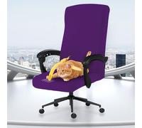 Stretch Computer Office Chair Cover - Durable Zipper, Universal Washable Spandex Slipcover, Anti-Dust Soft Seat Protector for Pets