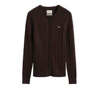 Stretch Cotton Cable Knit Cardigan - female - Gant - Cardigans - Brown - XL - Knitwear XL