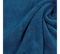Stretch Cotton Terry Towelling Fabric Material - Denim, 1Mtr - 150cm x 100cm