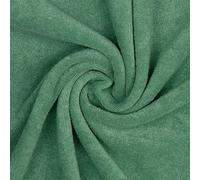 Stretch Cotton Terry Towelling Fabric Material - Green, 1Mtr - 150cm x 100cm