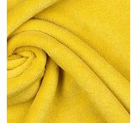 Stretch Cotton Terry Towelling Fabric Material - Yellow, 1Mtr - 150cm x 100cm
