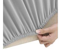 vidaXL 4-Seater Stretch Couch Slipcover White Polyester Jersey Couch Cover