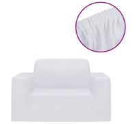 vidaXL Stretch Couch Slipcover White Polyester Jersey Couch Cover Protector