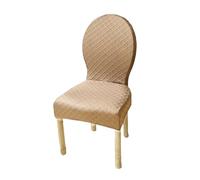 Stretch Curved Back Dining Chair Cover - Modern Oval Side Chairs Cover Without Arms for Kitchen/Hotel/Banquet - Round Back Accent Chair Cover with Solid Wood Legs