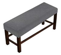 Stretch Dining Bench Cover, Removable Bench Slipcover Washable Bench Seat Protector Rectangle Bench Cover for Dining Room, Living Room, Bedroom, Kitchen(Dark gray,90-120cm)