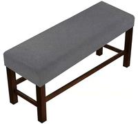 Stretch Dining Bench Cover Soft Fit Universal Jacquard Long Seat Protector Anti-Dust Washable Jacquard Seat Protector for Dining, Bed & Piano Benches(Gray B,L:160-180CM(63-70in))