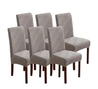 Stretch Dining Chair Cover, Universal Removable Washable Chair Protector Cover, for Home Restaurant Banquet Wedding Party,G,6pcs