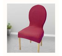 Stretch Dining Chair Cover with Round Backrest 6/4/2 Pack Wedding Chair Protector Kitchen Furniture Slipcovers Elastic Fit Durable Easy to Clean #H 1pc