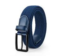 Stretch Elastic Braided Woven Golf Belt 1 3/8 Inch Wide for Men and Women, Blue, Medium (Fits 32-36" Waist)