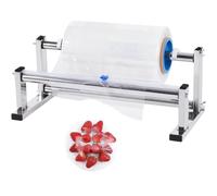 Stretch Film Packing Machine Dispenser, Stainless Steel Table Stretch Film Packing Machine with Slide Cutter for Food Packaging in Restaurant, Superm