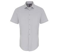 Stretch Fit Poplin Shirt Short Sleeve Premier Cotton/Elastaine