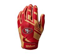 Stretch Fit Youth Receivers Gloves RED