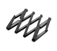 Stretch Folding Silicone Trivet for Hot Pot and Pan, Expanding nonslip stand, heat resistant mat for Kitchen Worktop - Black, 48