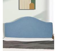 Stretch Headboards Cover/Slipcover Single/King/Double Bed Headboard Protector Grey Backrest Cover All-inclusive Curved Universal Bed Board Slip Cover Wood Leather Dust Cover ,blueC-160cm-180cm