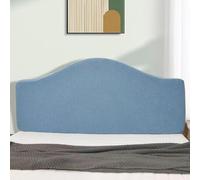 Stretch Headboards Cover/Slipcover Single/King/Double Bed Headboard Protector Grey Backrest Cover All-inclusive Curved Universal Bed Board Slip Cover Wood Leather Dust Cover ,blueC-130cm-150cm