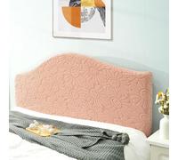 Stretch Headboards Cover/Slipcover Single/King/Double Bed Headboard Protector Grey Backrest Cover All-inclusive Curved Universal Bed Board Slip Cover Wood Leather Dust Cover ,pinkB-130cm-150cm