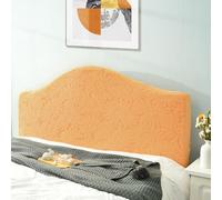 Stretch Headboards Cover/Slipcover Single/King/Double Bed Headboard Protector Grey Backrest Cover All-inclusive Curved Universal Bed Board Slip Cover Wood Leather Dust Cover ,orangeB-100cm-120cm