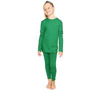 STRETCH IS COMFORT Oh So Soft Youth Girls Long Sleeve Crew and Leggings Set, Includes Top and Bottom, Kelly Green, 12