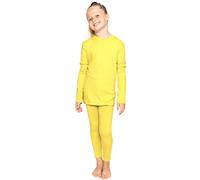 STRETCH IS COMFORT Oh So Soft Youth Girls Long Sleeve Crew and Leggings Set, Includes Top and Bottom, Yellow, 12