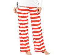 STRETCH IS COMFORT Women's and Plus Size Oh So Soft Knee & Full Length Leggings | Lots of Prints | Adult Sizes S-7X, Red White Stripes Straight Leg, XL