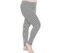 STRETCH IS COMFORT Women's Plus Size Knee & Full Length Leggings | X-Large - 7X, Houndstooth, Large