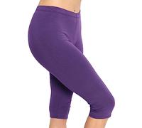 Stretch is Comfort Women's Teamwear Knee Length Leggings Purple Medium