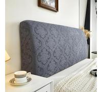 Stretch Jacquard Headboard Covers For Full, Queen, King Beds - Anti-slip, Dustproof Slipcovers - American Style Bedhead Protectors Dark Gray King:190-210cm/75-82in