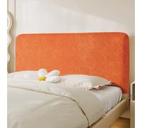 Stretch Jacquard Headboard Covers for Full, Queen & King Size Beds - Dustproof Slipcover Protector for Bedroom Décor, Easy to Install & Clean (Orange headboard length:75)