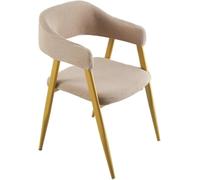 Stretch Jacquard Hollow Out Back Chair Slipcovers, Arc Curved Parsons Dining Covers With Arms, Washable Universal Size Protectors For Kitchen Room, Office Vanity Accent Chairs(Khaki,1ps)