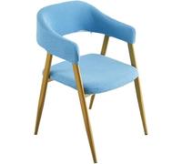 Stretch Jacquard Hollow Out Back Chair Slipcovers, Arc Curved Parsons Dining Covers With Arms, Washable Universal Size Protectors For Kitchen Room, Office Vanity Accent Chairs(Sky Blue,4ps)