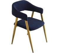 Stretch Jacquard Hollow Out Back Chair Slipcovers, Arc Curved Parsons Dining Covers With Arms, Washable Universal Size Protectors For Kitchen Room, Office Vanity Accent Chairs(Navy Blue,6ps)