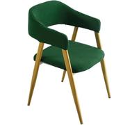 Stretch Jacquard Hollow Out Back Chair Slipcovers, Arc Curved Parsons Dining Covers With Arms, Washable Universal Size Protectors For Kitchen Room, Office Vanity Accent Chairs(Dark green,4ps)