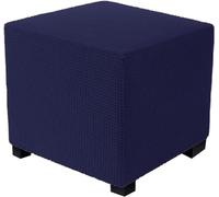 Stretch Jacquard Ottoman Cover, Soft Comfortable Dustproof Footstool Covers For Square, Cube And Rectangle Ottoman, Machine Washable Pouffe Cover With Elastic (Color : 12#, Size : 40x40cm)